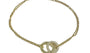Gold Plated Silver Double Circle Bracelet
