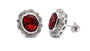A Ruby & White Cubic Zirconia Earring.