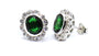 A Emerald & White Cubic Zirconia Earring.