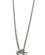 Silver Heart T Bar Necklace
