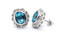 A Aquamarine & White Cubic Zirconia Earring.