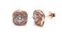 A Silver with Rose Gold Plate Earring