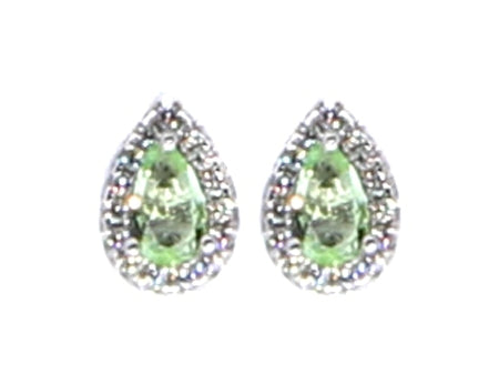 A Peridot & White Cubic Zirconia Earring.