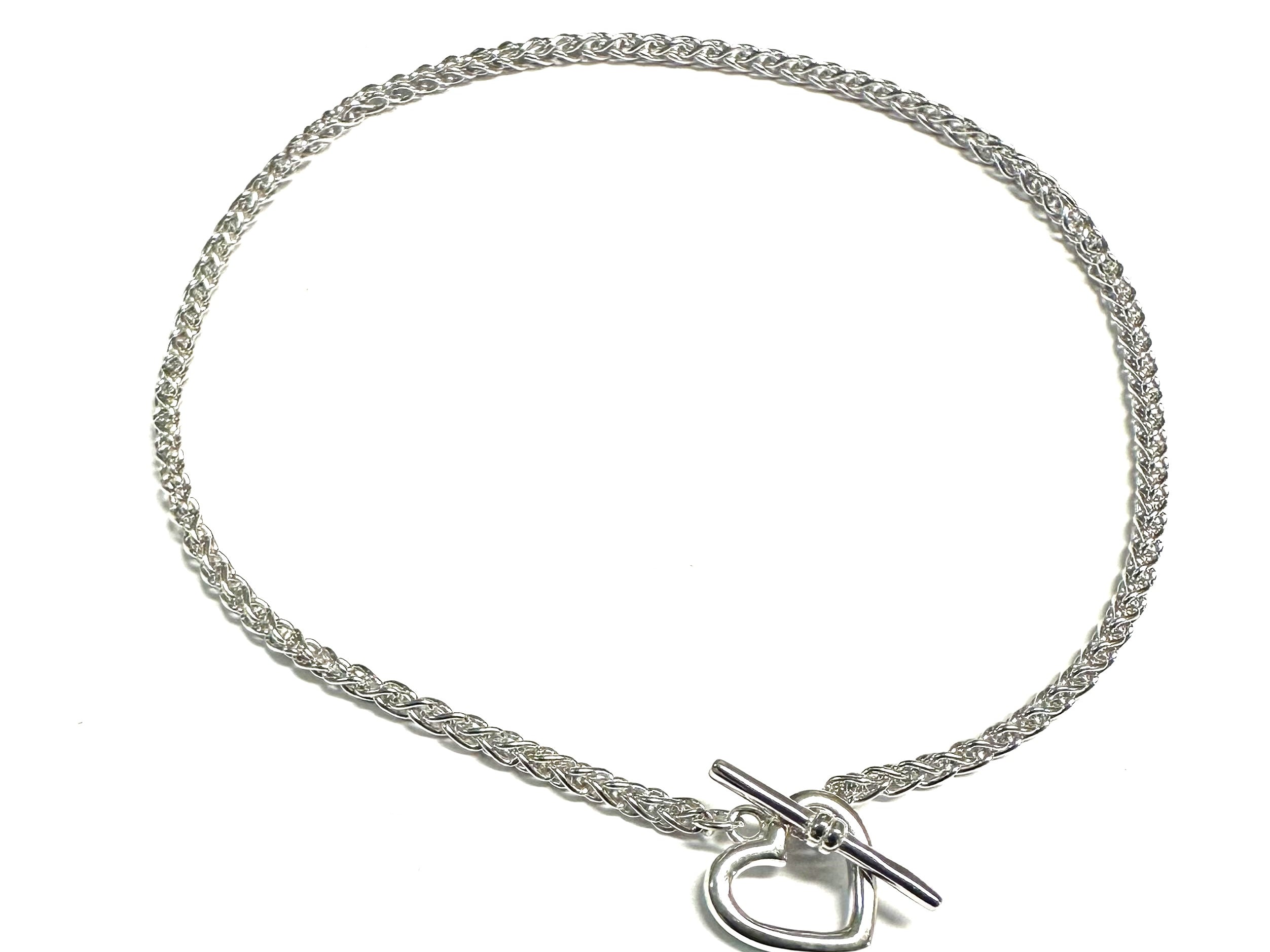 Silver Heart T bar Bracelet