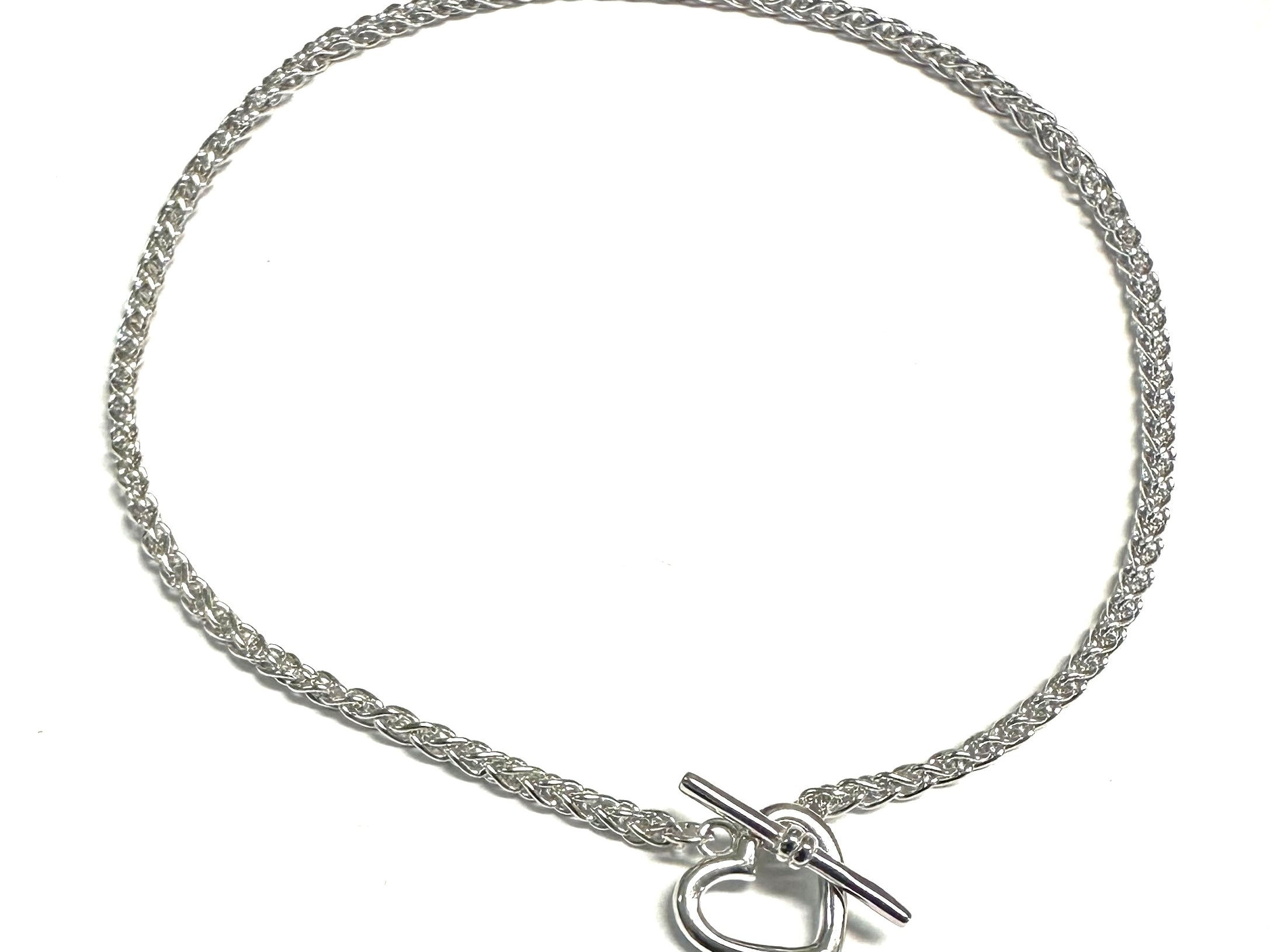 Silver Heart T bar Bracelet