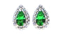 A Emerald & White Cubic Zirconia Earring.