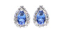 A Sapphire & White Cubic Zirconia Earring.