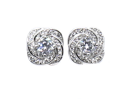 A White & White Cubic Zirconia Earring.