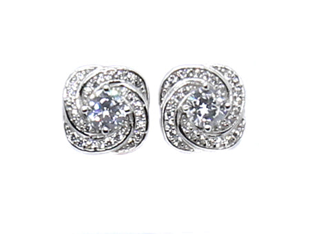 A White & White Cubic Zirconia Earring.