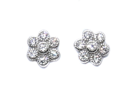 A White & White Cubic Zirconia Earring.
