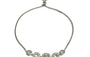 White Cubic Zirconia Silver Pull Bracelet