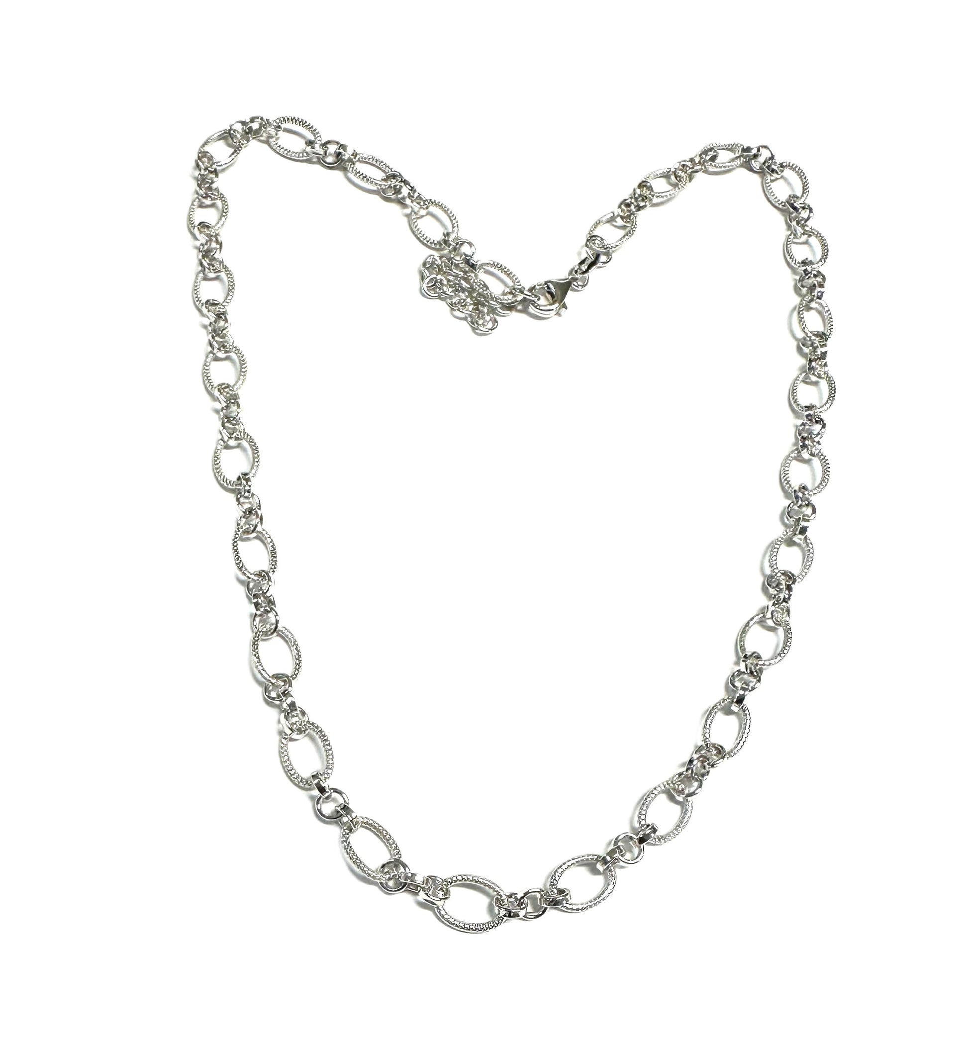 A Silver Necklace and Bracelet