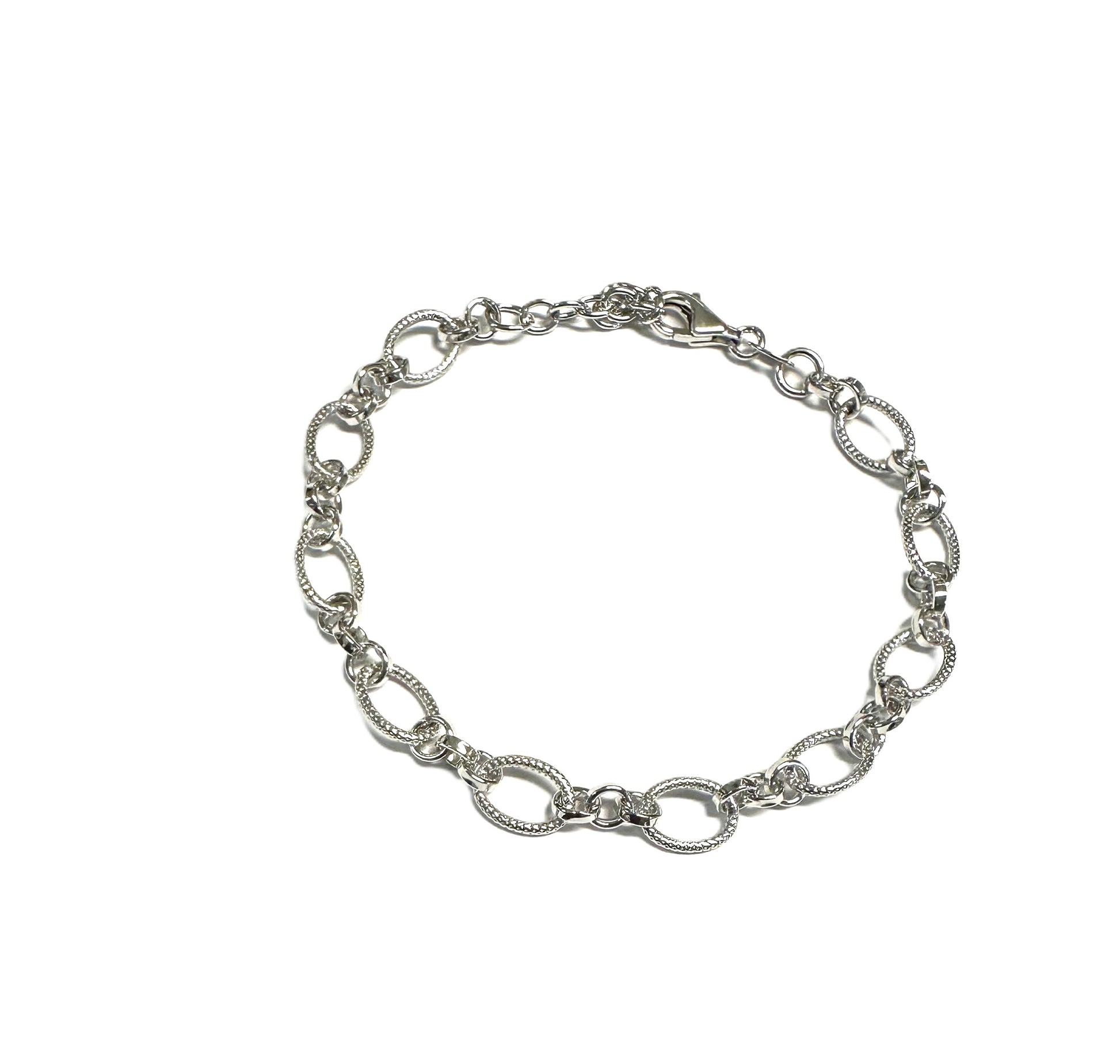 A Silver Necklace and Bracelet
