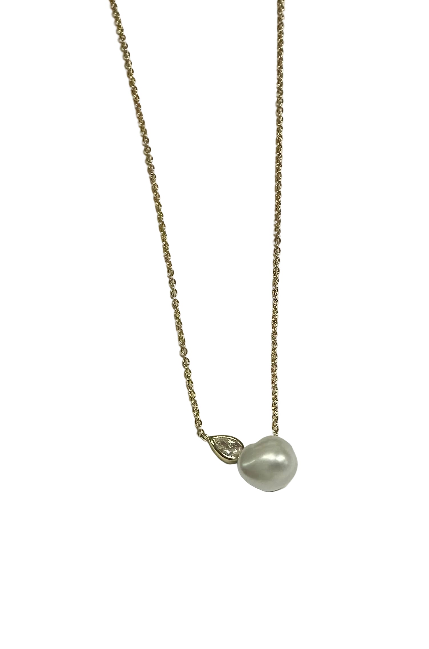 Gold Plated Silver Pearl Necklace
