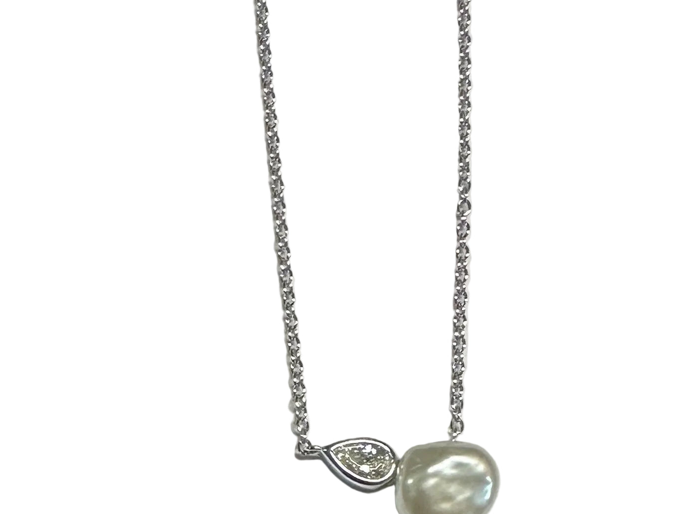 Silver Pearl Necklace