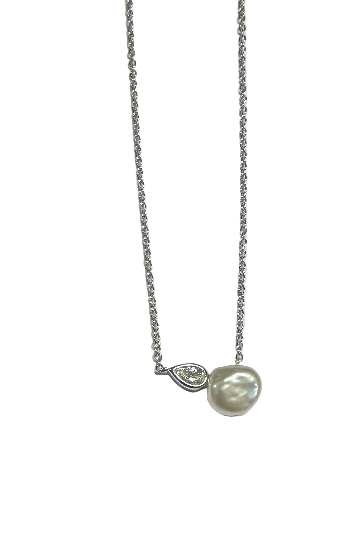 Silver Pearl Necklace