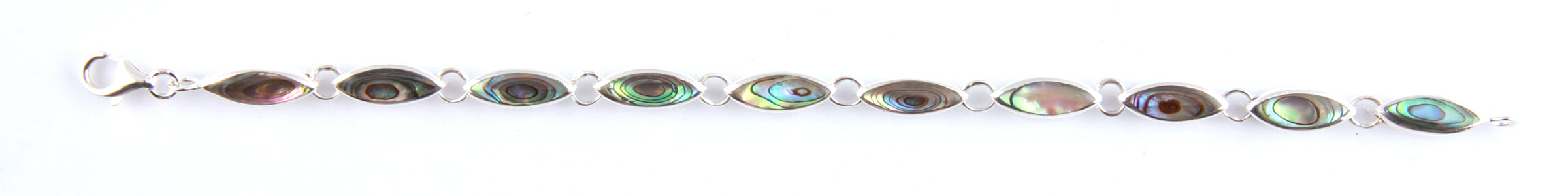 Abalone Stone Silver Bracelet