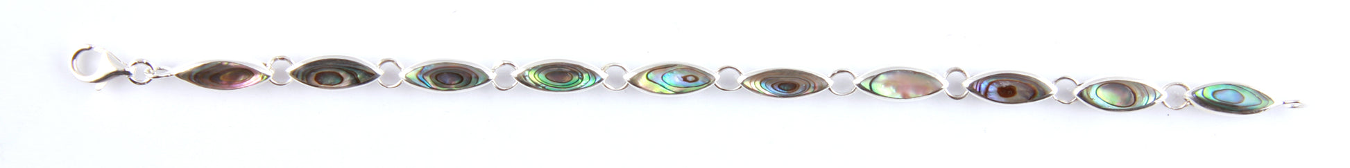 Abalone Stone Silver Bracelet