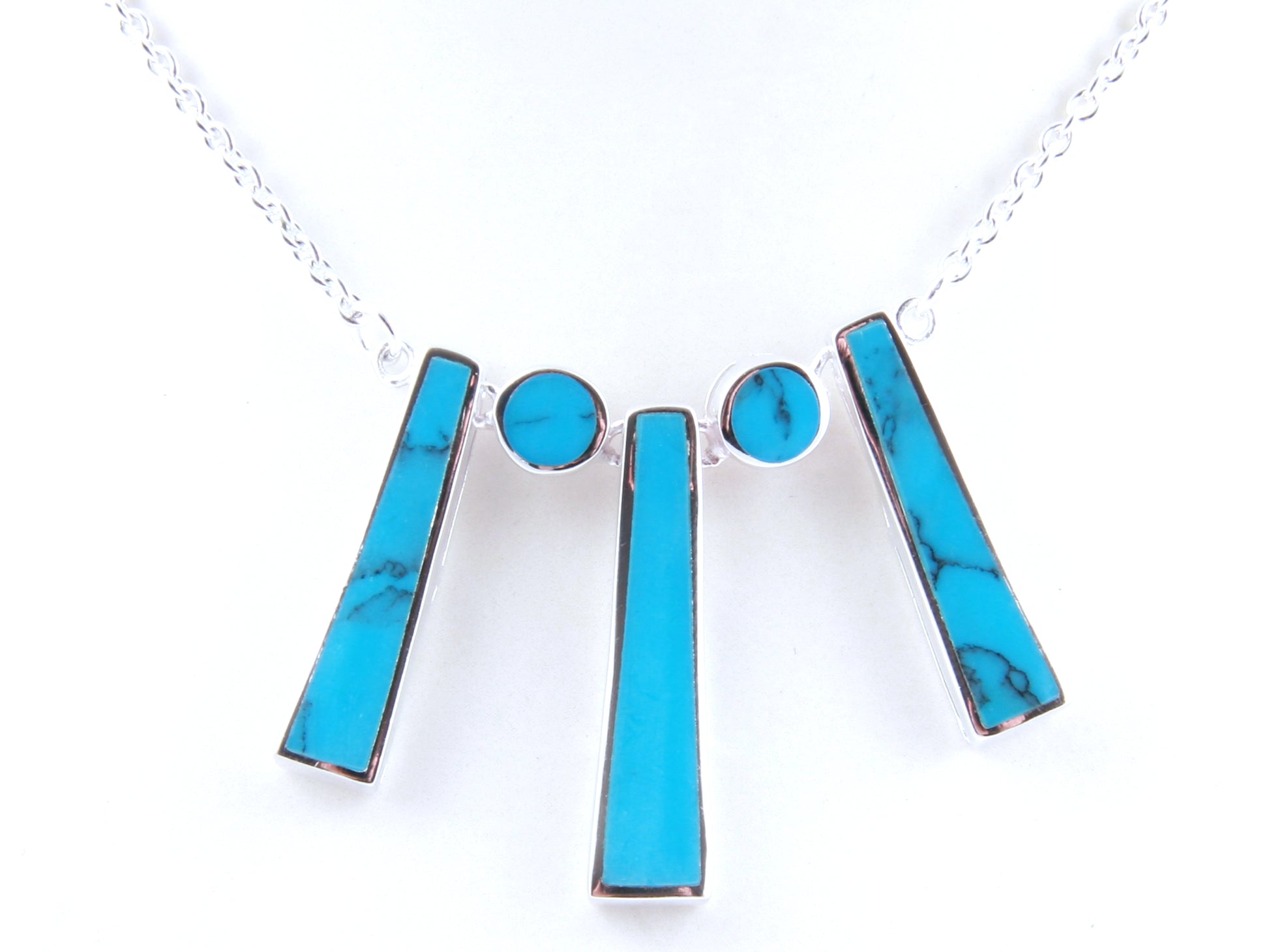 Torquoise Stone Silver Necklace