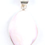 Pink M O P Stone Silver Pendant