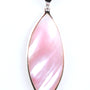 Pink M O P Stone Silver Pendant