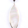 White M O P Stone Silver Pendant