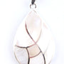 White M O P Stone Silver Pendant