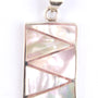 White M O P Stone Silver Pendant