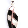 Black Onyx & M O P Stone Silver Pendant
