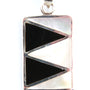 Black Onyx & M O P Stone Silver Pendant