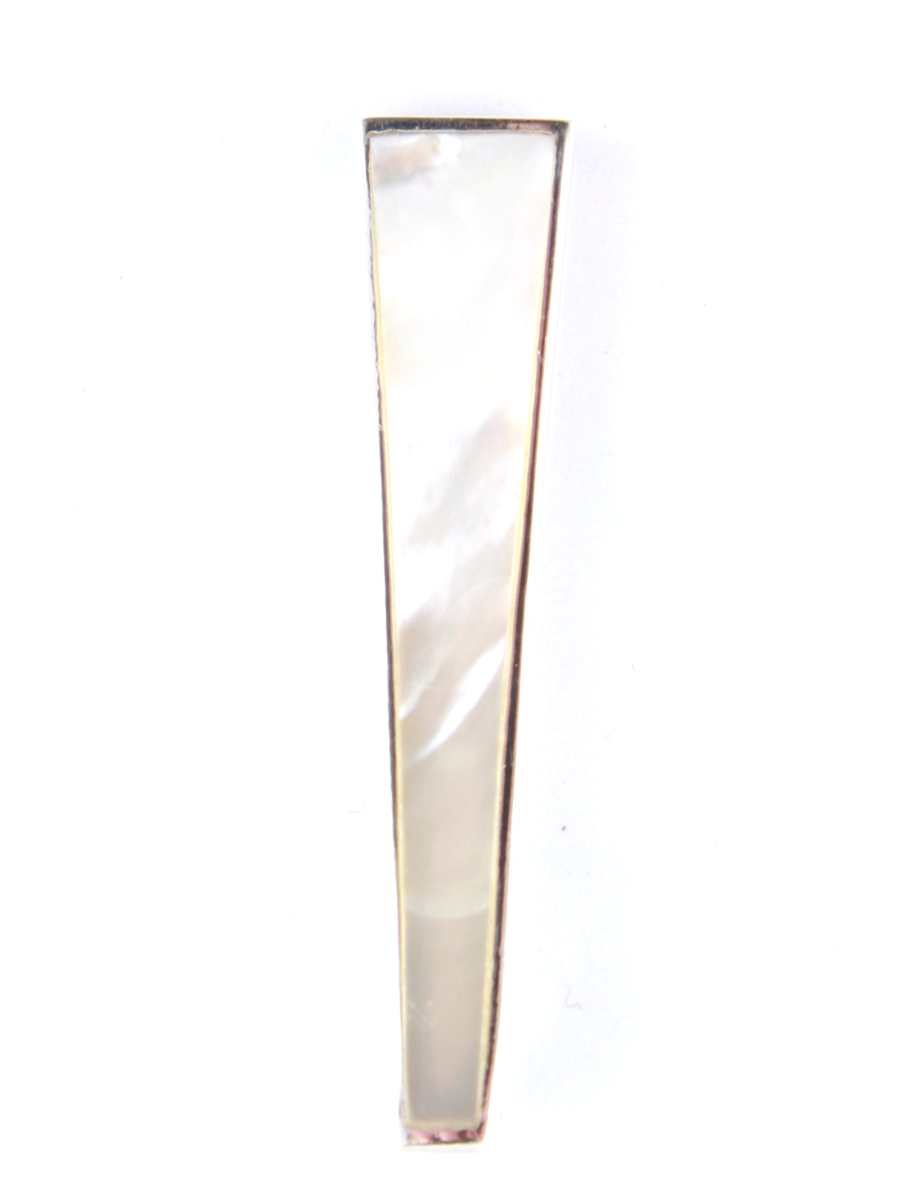 White M O P Stone Silver Pendant