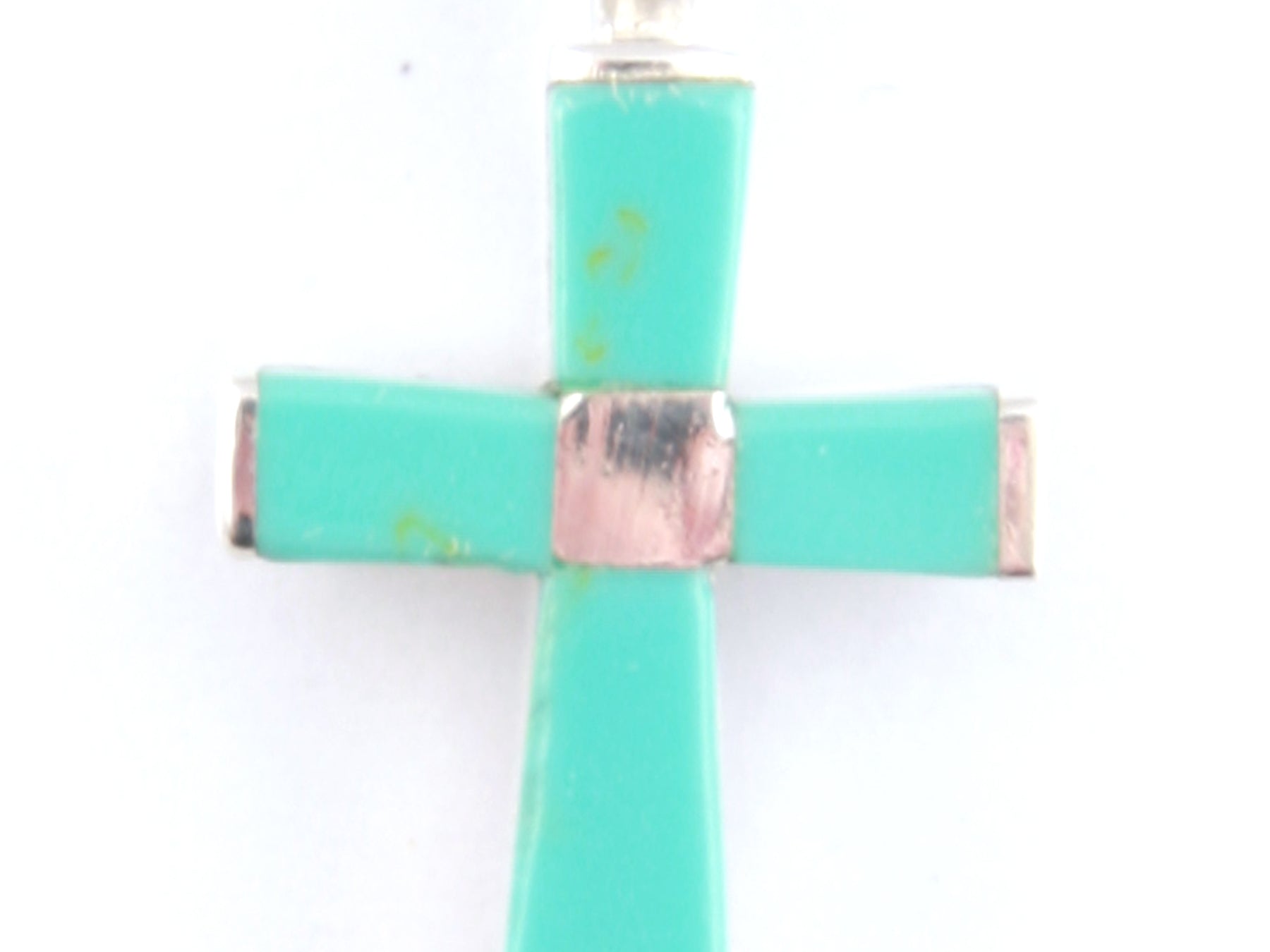 Green Torquoise Stone Silver Pendant