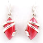 Shell Stone Silver Earring