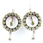 Peridot Stone Silver Earring