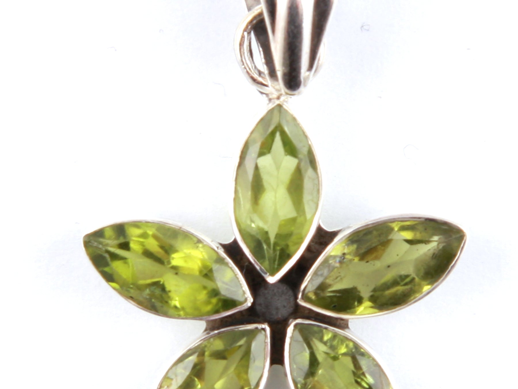 Peridot Stone Silver Pendant