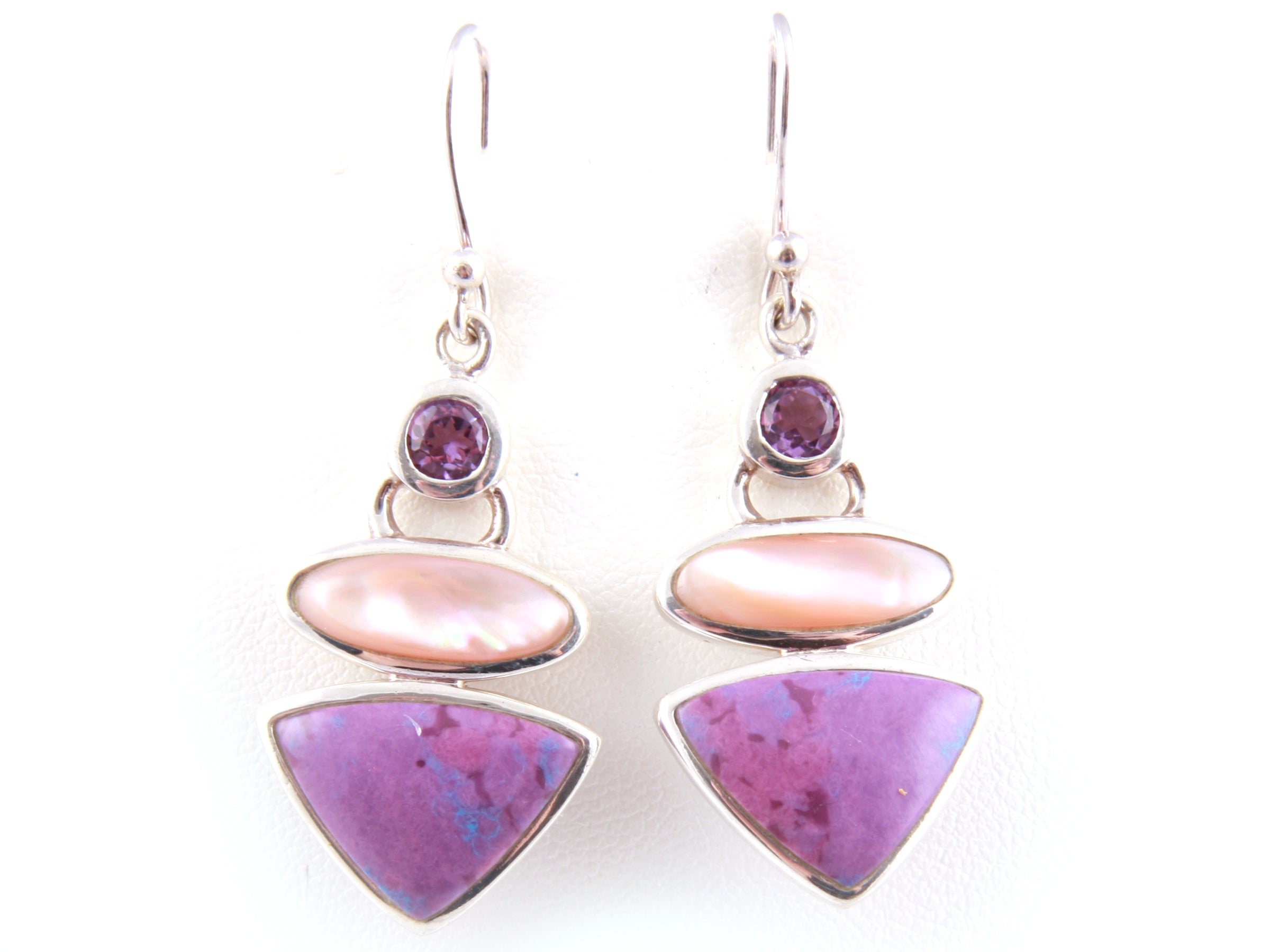 Shell Stone Silver Earring
