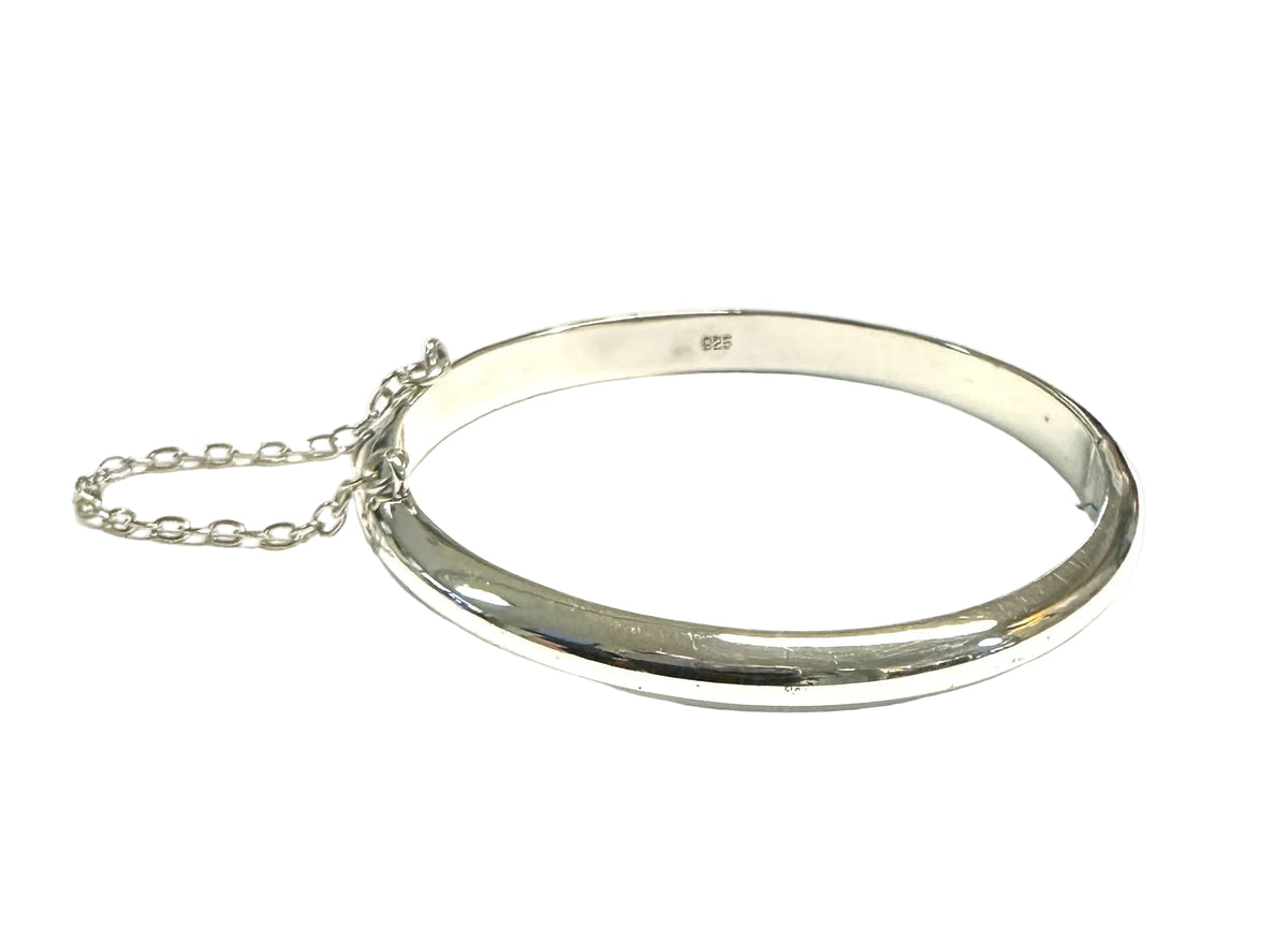 Kids  Plain Silver Bangle