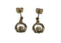 Rolled Gold Claddagh Drop Earrings