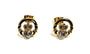 Rolled Gold Claddagh White Cz Stud Earrings