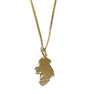 Rolled Gold Map Of Ireland Pendant And Chain