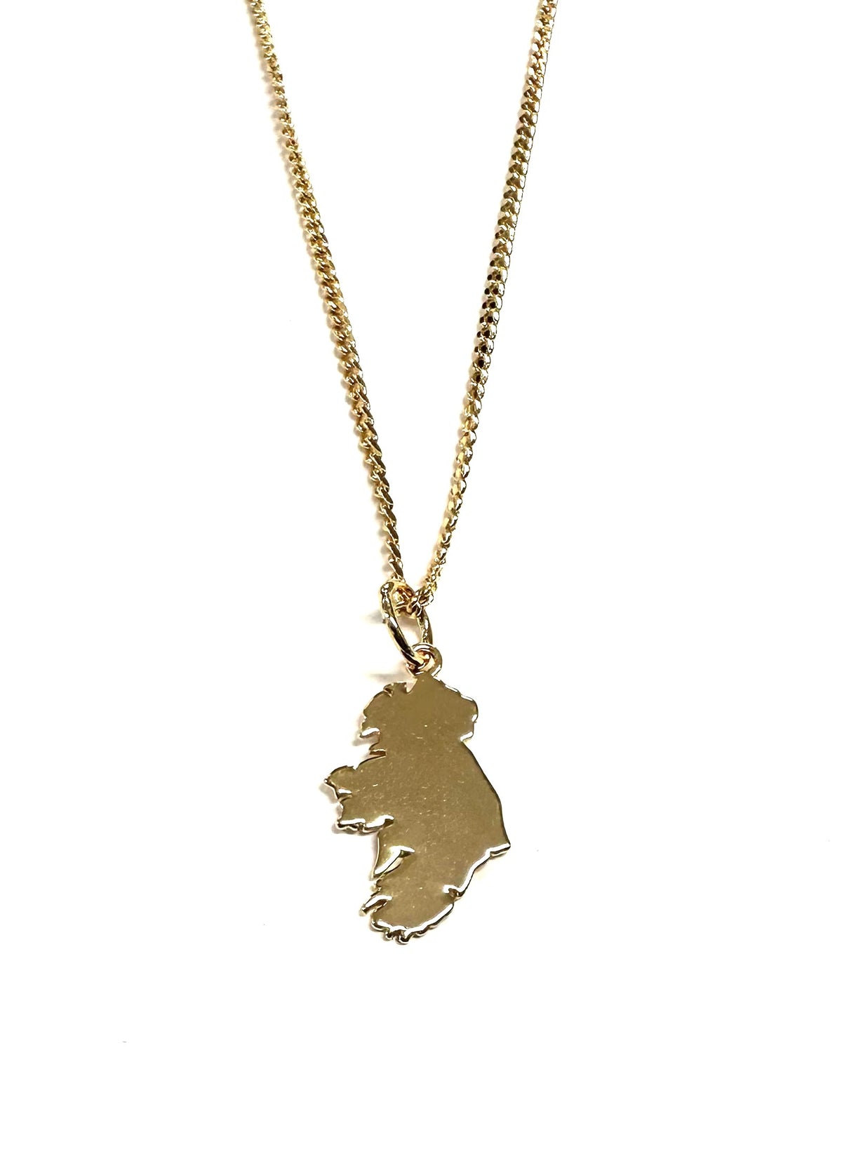 Rolled Gold Map Of Ireland Pendant And Chain