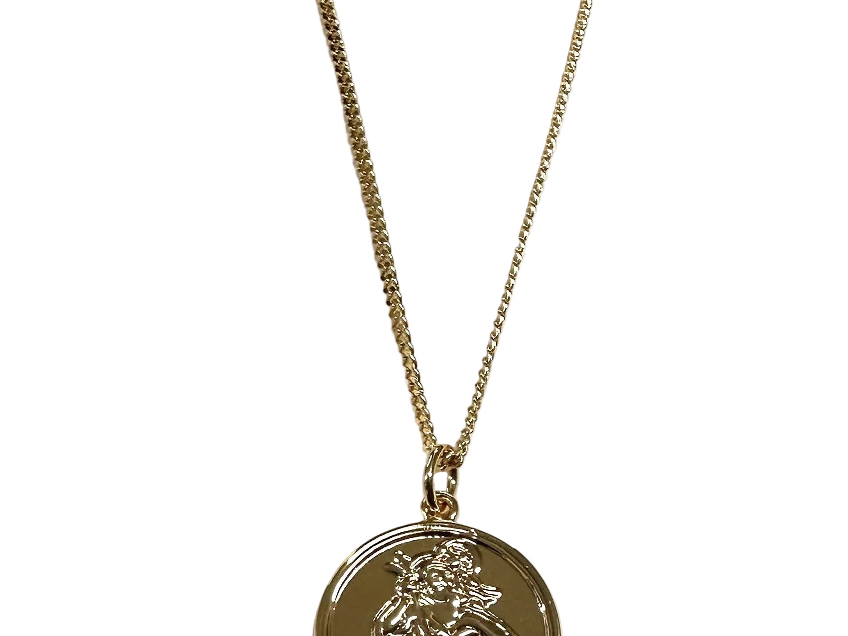 Rolled Gold St Christopher Pendant And Chain 18mm