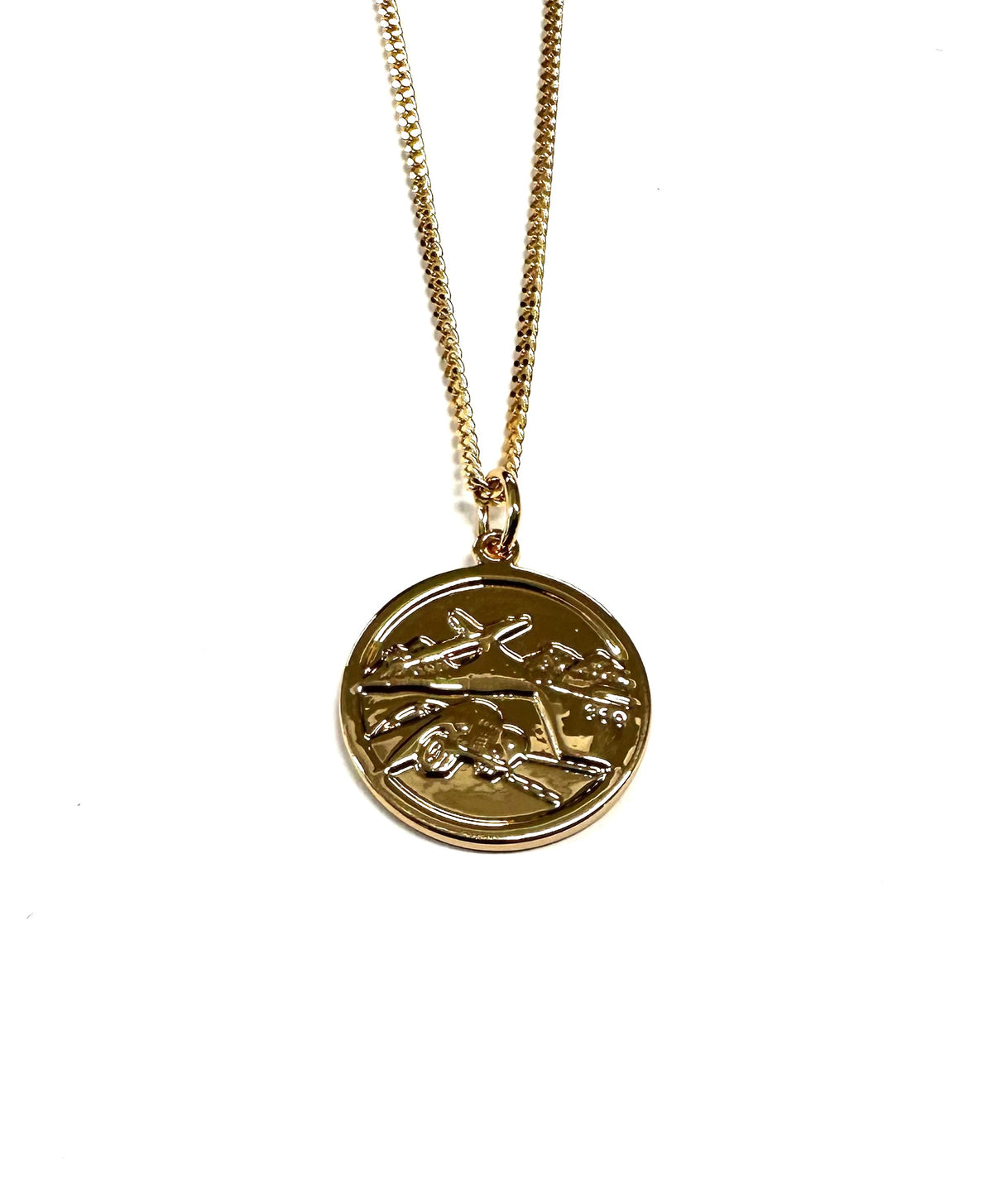 Rolled Gold St Christopher Pendant And Chain 20mm