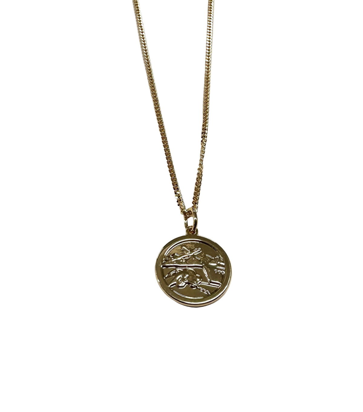 Rolled Gold St Christopher Pendant And Chain 18mm