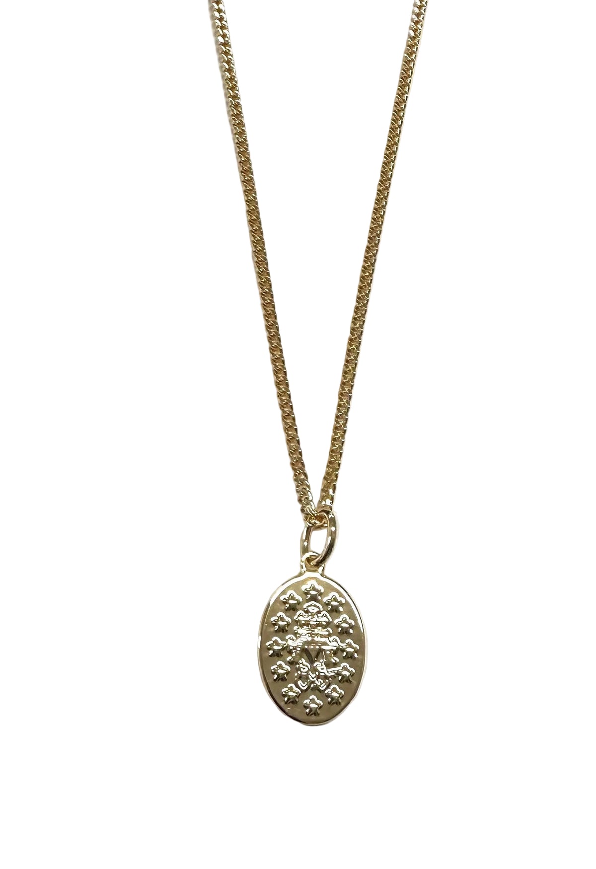 Rolled Gold Miraculous Medal Pendant And Chain 20mm