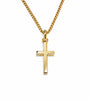 Rolled Gold Plain Heavy Cross Pendant And Chain 40mm