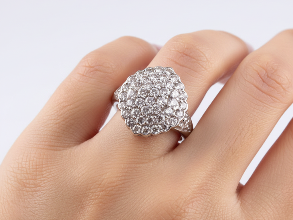 A White Cubic Zirconia Ring