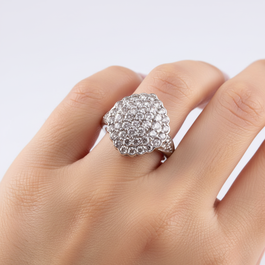 A White Cubic Zirconia Ring