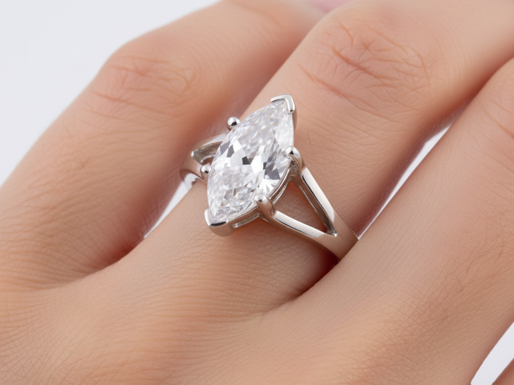 A White Cubic Zirconia Ring