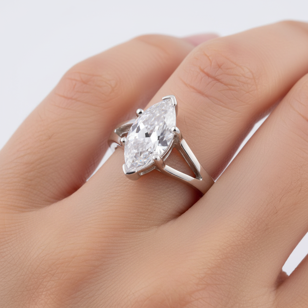 A White Cubic Zirconia Ring